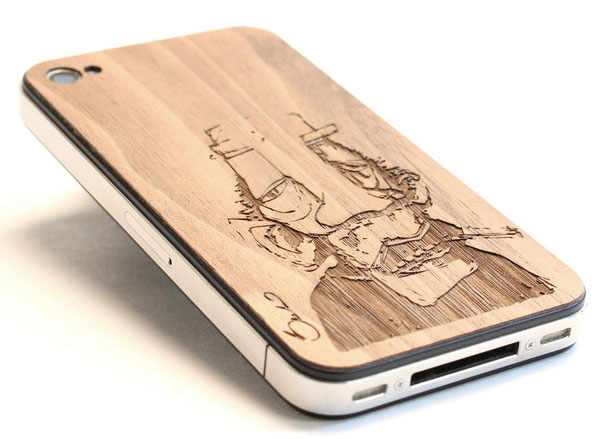 竹木手機外殼激光雕刻  第1張